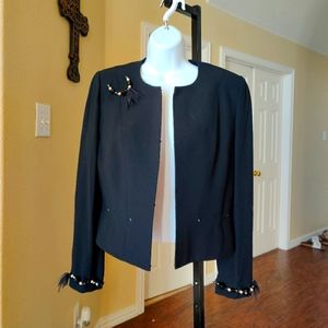 Alliage Paris Embellished Black Blazer